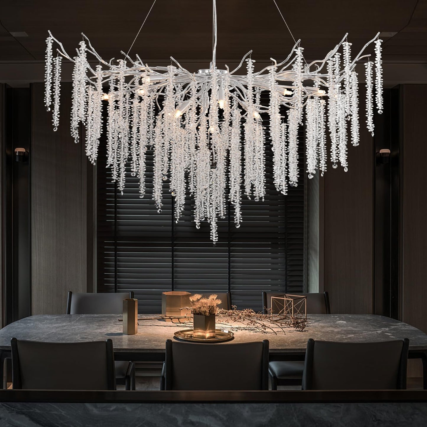 AHXIAOZN Modern Kronleuchter Kristall Leuchte,Luxus Kristall Pendelleuchte,Dimmbar Rund Kristall Hängeleuchte,für Esszimmer, Küche, Wohnzimmer, Schlafzimmer, Flur, Café,Bar(Gold,60cm)