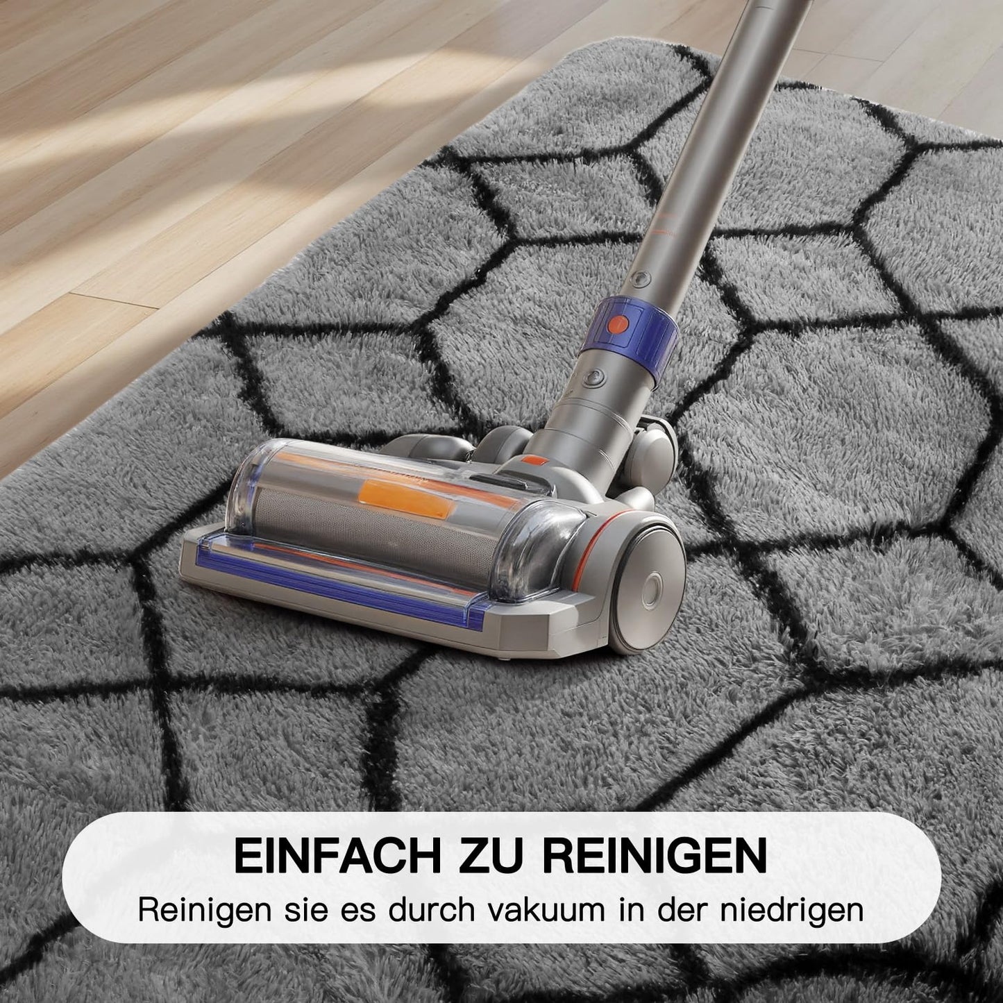 Sour Lemon Hochflor Teppich Grau Carpet Wohnzimmer 240x300 Waschbar Anti-Rutsch Extra Große Teppiche Schlafzimmer Flauschige Moderne Teppiche Matte Teppichen für Schlafzimmer Kinderzimmer