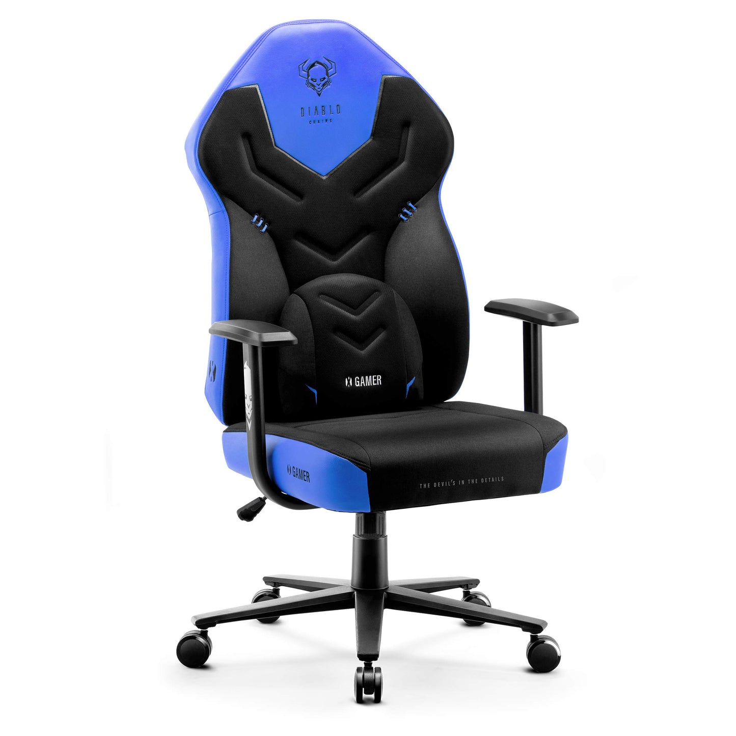 Diablo X-Gamer 2.0 Gaming Chair Office Chair Fabric Cover Ergonomic Design Lumbar Cushion Soft Pad Cushion (Pink-White)