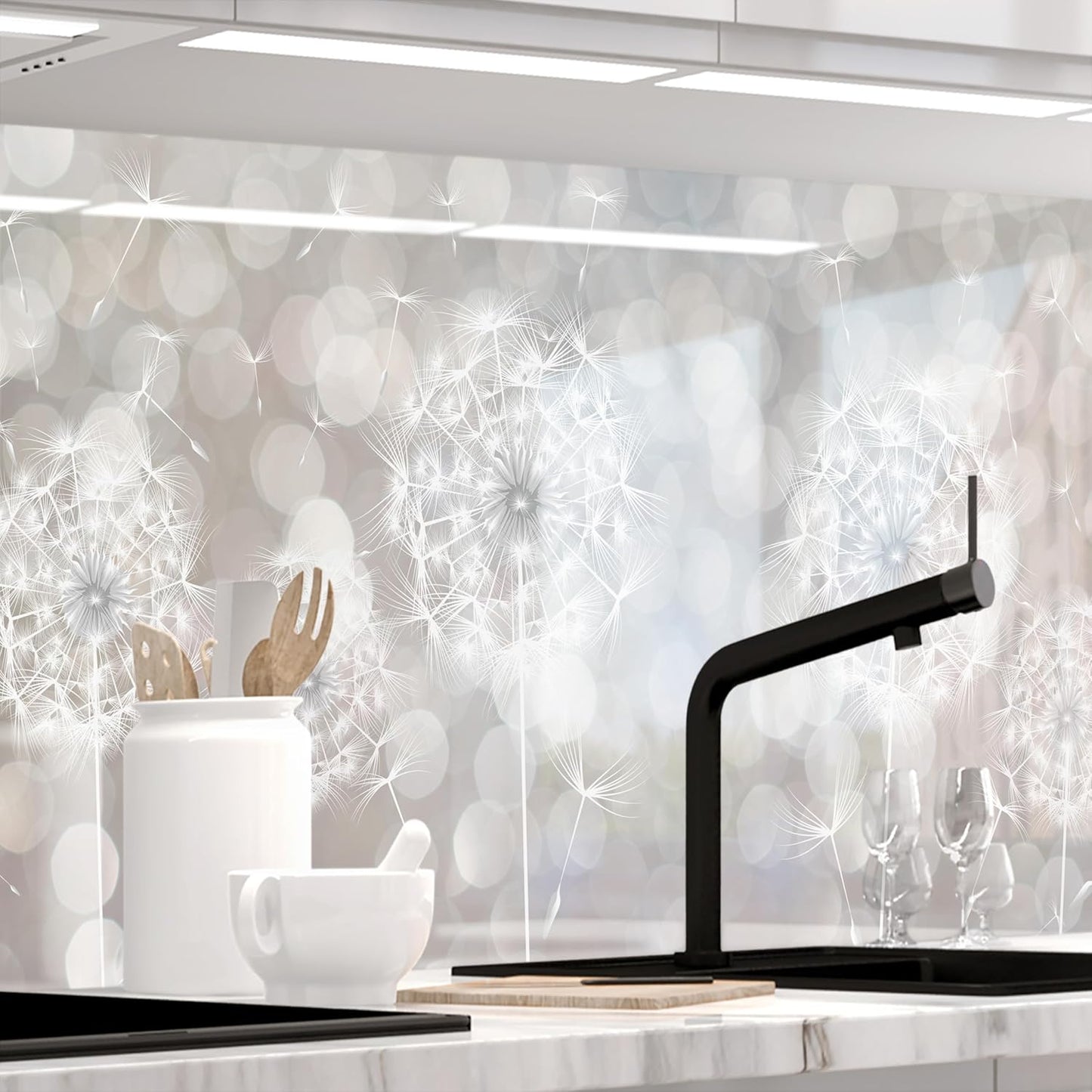 StickerProfis Küchenrückwand selbstklebend Glasoptik - GEWÜRZSCHALEN - 1.8mm, Versteift, alle Untergründe, Hart PET Material, Premium 60 x 80cm