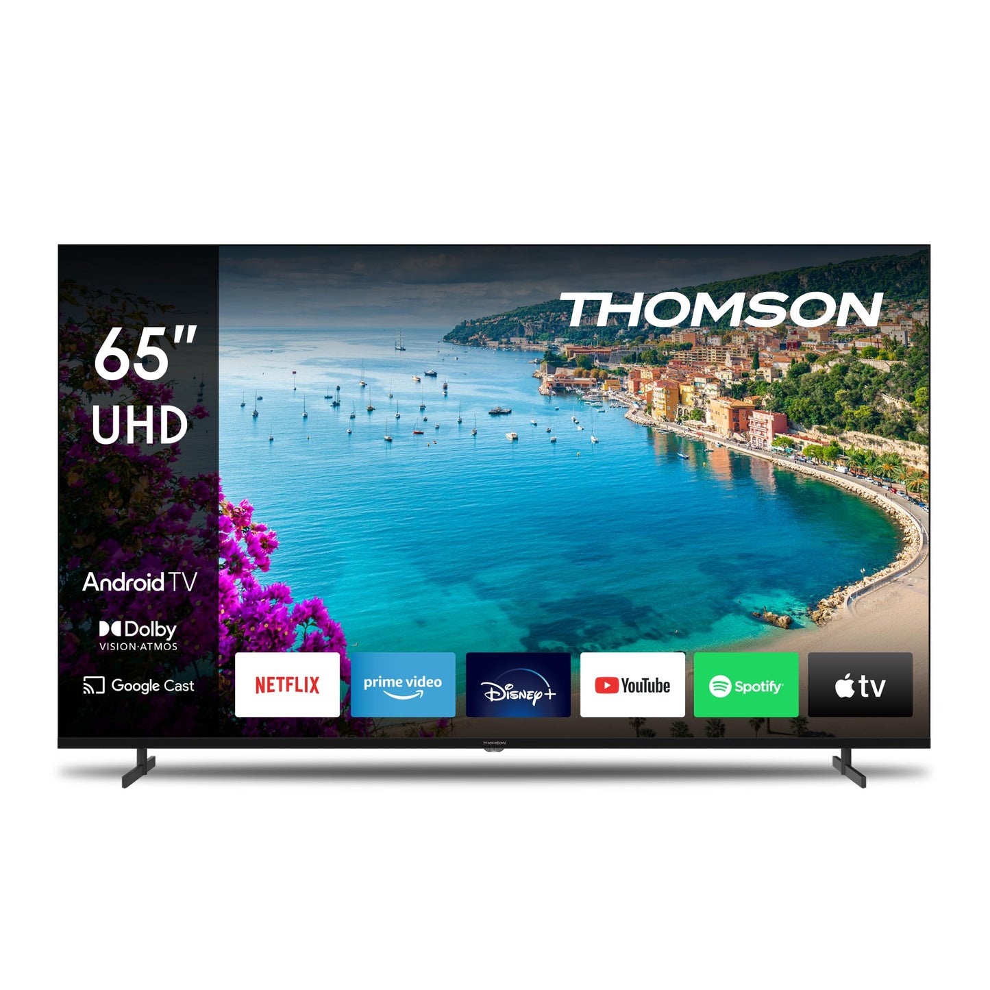 Thomson 43 Zoll (109 cm) 4K Ultra HD Weiß Smart Android TV, Google Assistant, Wi-Fi, Dolby Digital, Bluetooth, Triple-Tuner (Kabel,Satellit,Antenne), HDMI, CI+, A+ Panel – 43UA5S13W
