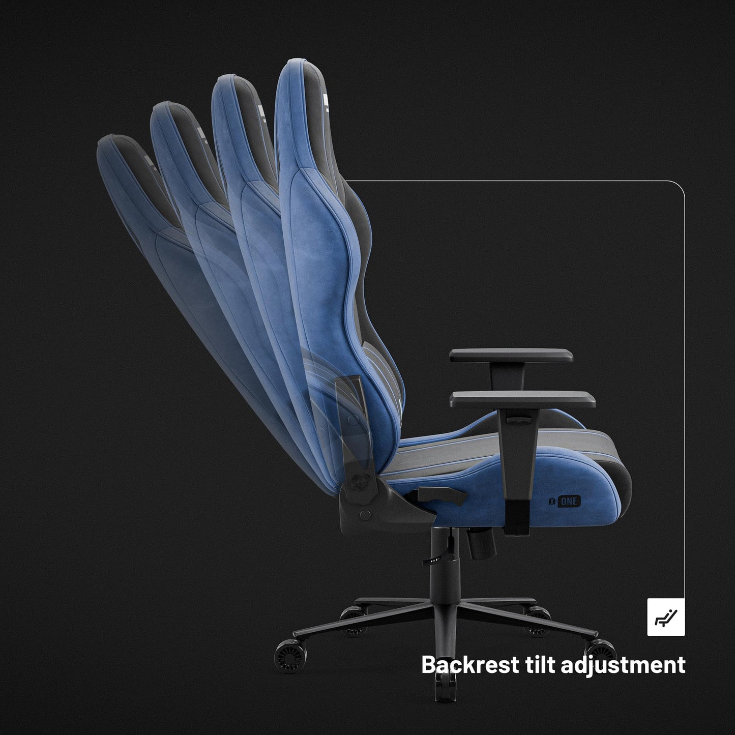 Diablo X-One 2.0 Gaming Stuhl Gamer Chair Bürostuhl Schreibtischstuhl Verstellbare Armlehnen Ergonomisches Design Nacken/-Lendenkissen Wippfunktion Aqua Blue Normal (L)