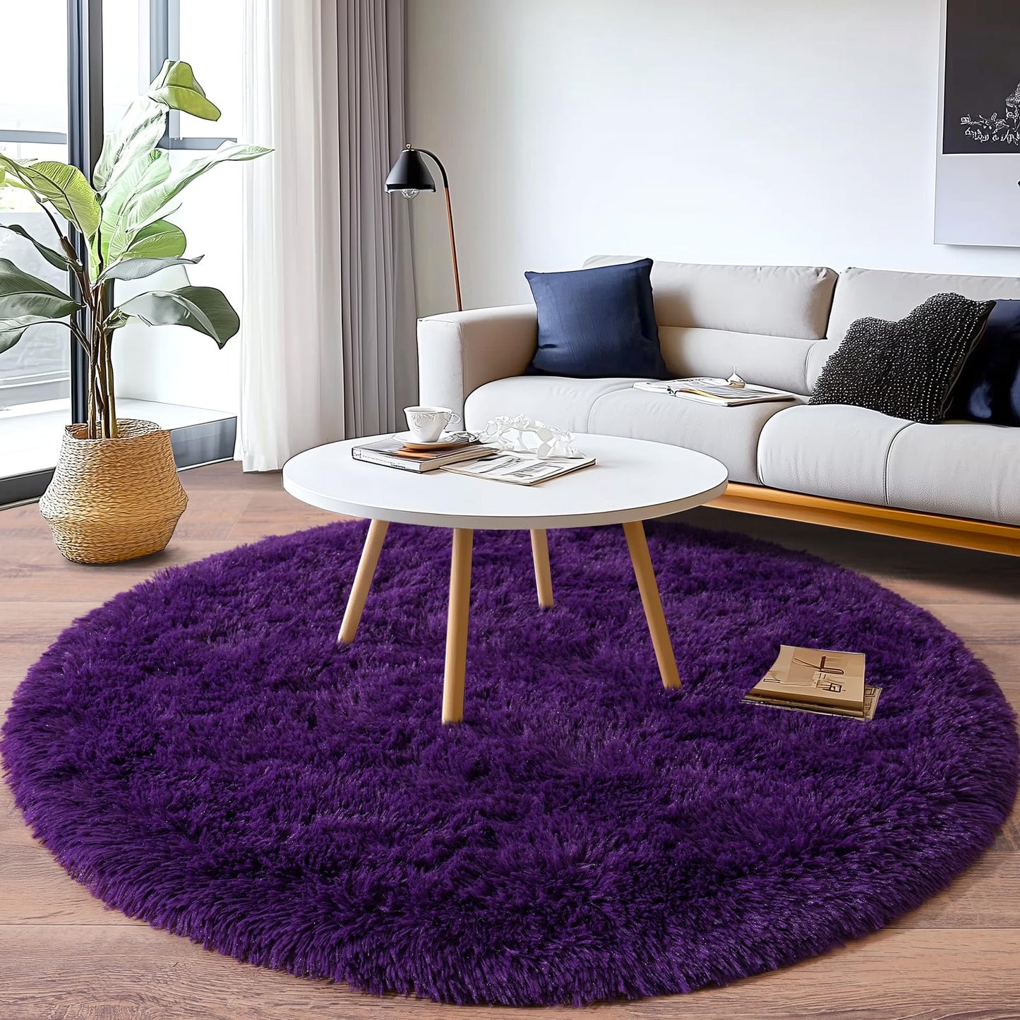 BSGIFT High Pile Rug, Grey, 160 x 230 cm, Shaggy Long Pile Fluffy Rug, Living Room, Modern Living Room Rug, Bed Rug, High-Pile Carpet, Non-Slip for Bedroom, Children's Room