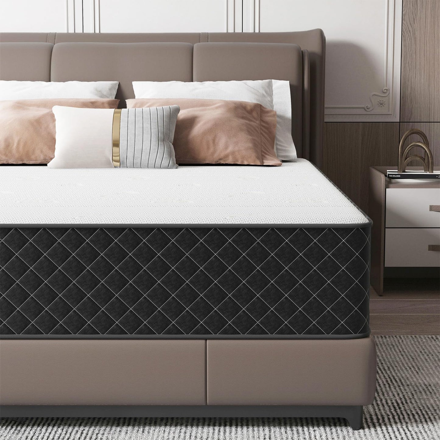 MOLPHIT Mattress 140 x 200 cm, Height 25 cm, Oeko-Tex Certified, Hardness H3 and H4, 7-Zone Pocket Spring Mattress with Comfort Foam, Fabric with Soft, Durable and Skin-Friendly, 140 x 200 x 25 cm