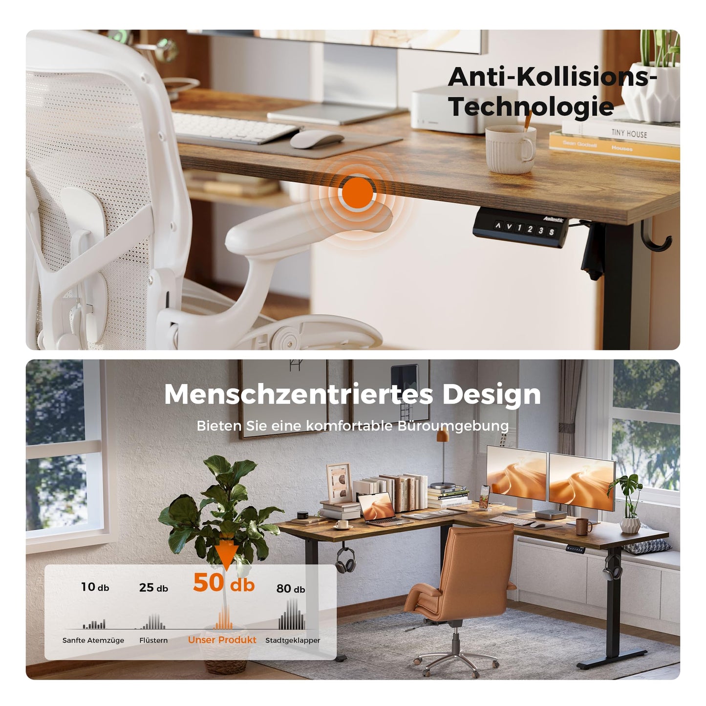 Agilestic L-Shaped Height-Adjustable Desk, 160 x 140 cm Desk, Height Adjustable, Electric, Corner Desk, Ergonomic Standing Seat Table, Computer Desk, White