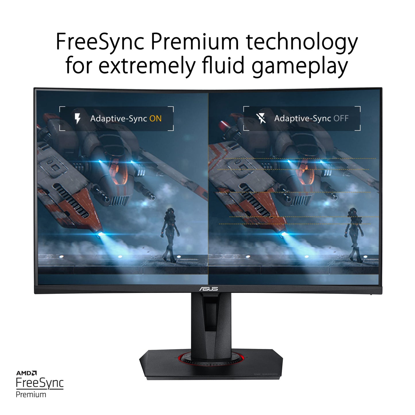 ASUS TUF Gaming VG34VQL1B, 34 Inch UWQHD Curved Monitor, 165 Hz, 1 ms MPRT, FreeSync Premium, DisplayHDR 400, VA Panel, 21:9, 3440 x 1440, DisplayPort, HDMI, USB, Ergonomic, Black