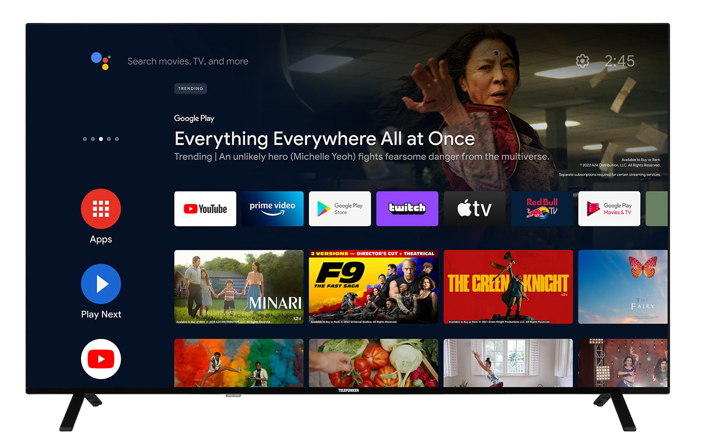 TELEFUNKEN QLED TV 32 Inch TV Full HD Android Smart TV (HDR, Triple Tuner, Bluetooth) QF32AN750S