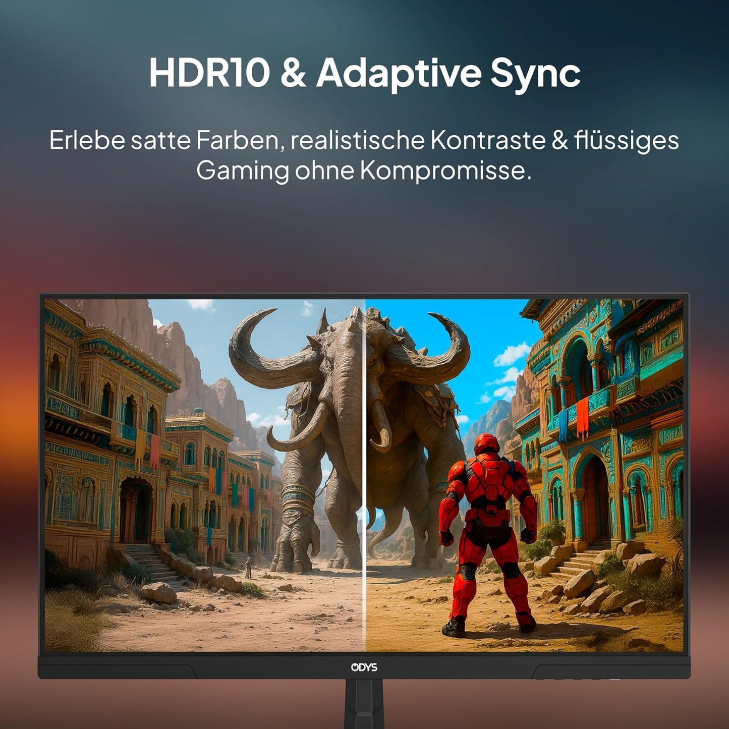 ODYS i27-Q-180-27 Inch Gaming Monitor (69 cm Screen, WQHD, 2,560 x 1,440 Pixels, 180 Hz, 1ms Response Time (MPRT), Fast IPS Panel, 120% sRGB, FreeSync, 2x HDMI, 2x Display Port)