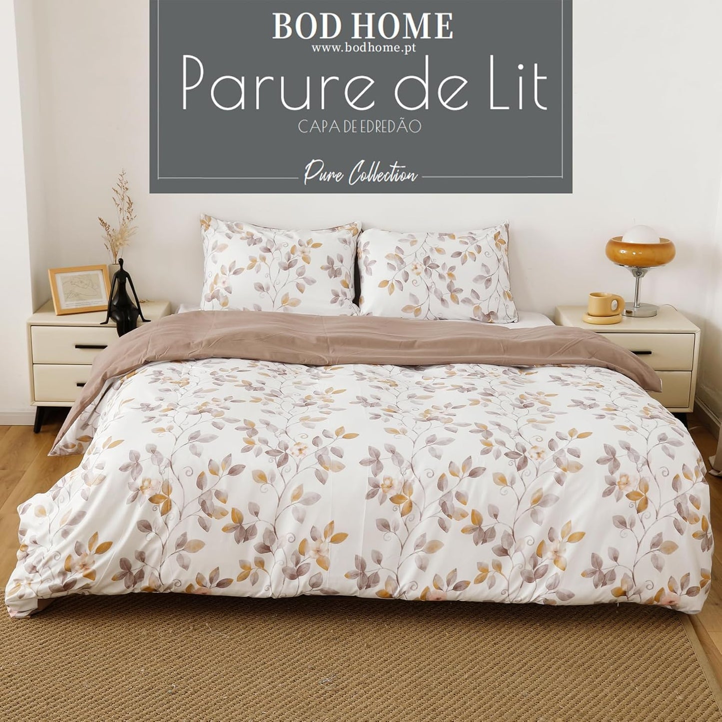 BOD HOME, Duvet & Pillowcase, 100% Polyester, Softness, Bed Linen Set 160 x 220 cm, Pillowcase 50 x 70 cm, Various Designs, Personalise Your Room, Ideal for the Winter Season