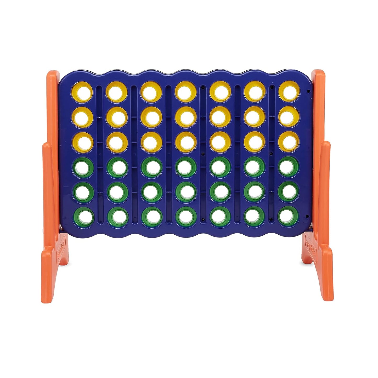 Amazon Basics 4-gewinnt-Spiel, Junior-Riesen-Edition, BPA-frei, für Kinder und Erwachsene, mit Tragetasche, tolles Geschenk, blau, gelb, rot, grün, Groß