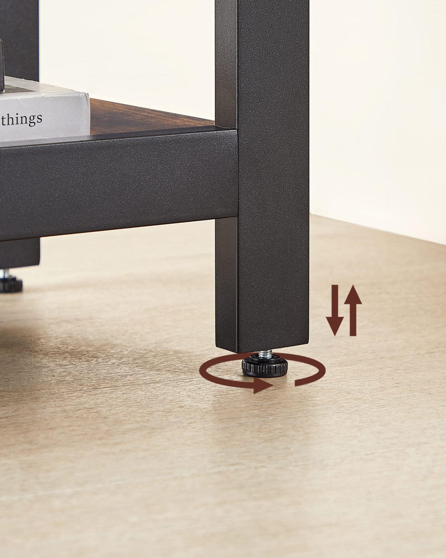 Vasagle L-Shaped Computer Desk, Corner Desk with 2 Shelves