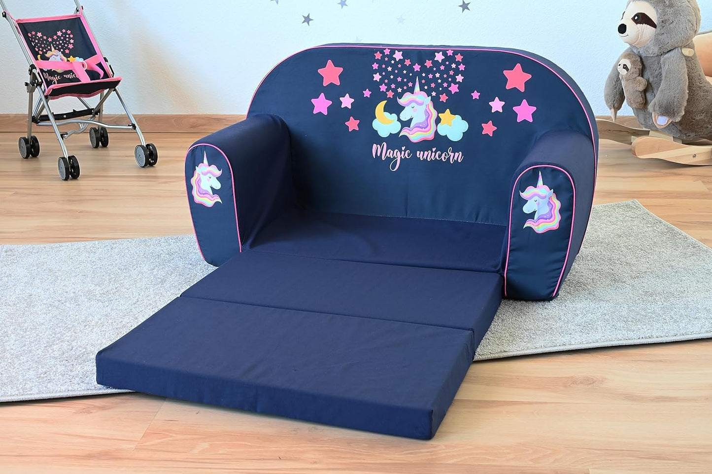 Knorrtoys 68470 Children's Sofa Magic Unicorn White