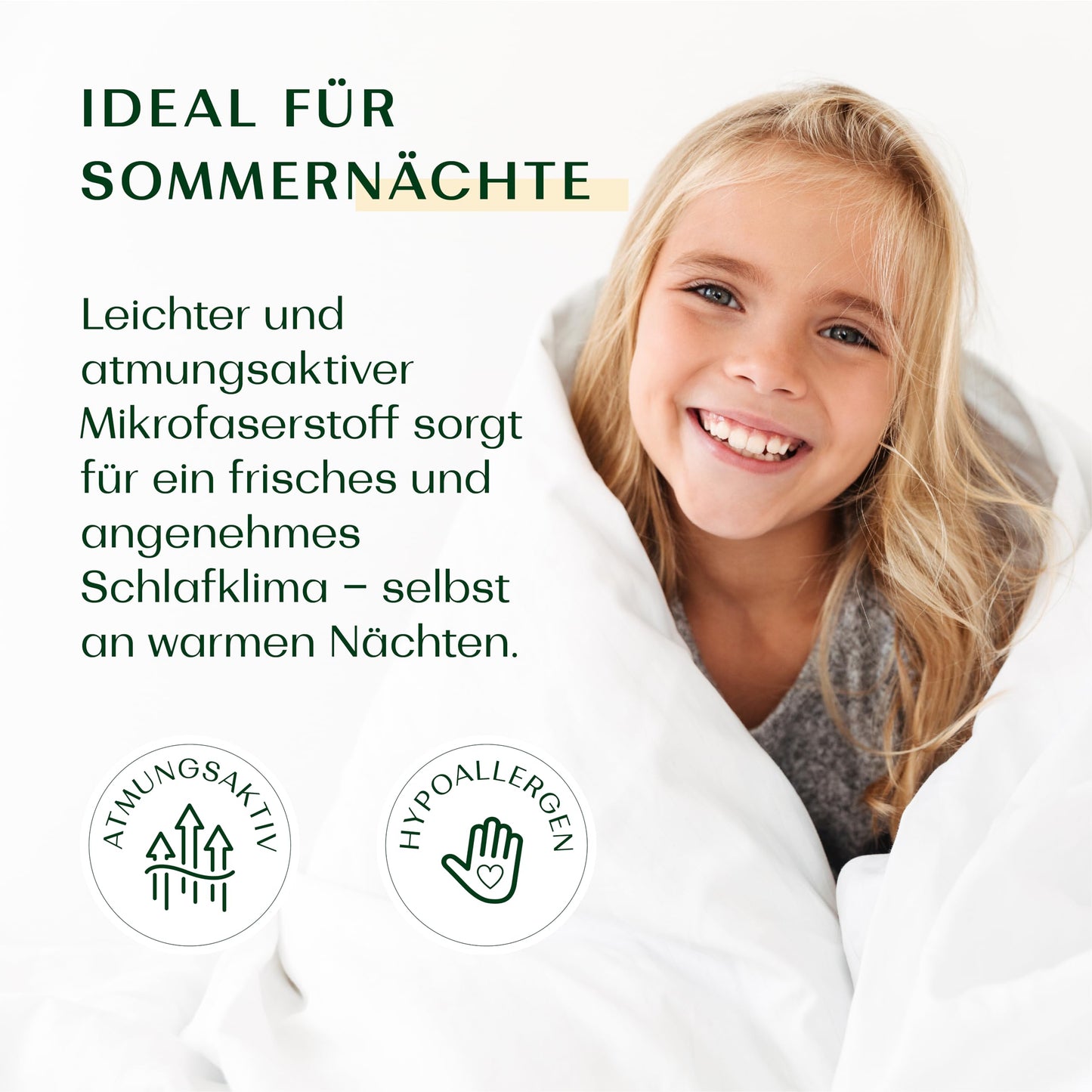 4 Seasons Duvet 135 x 200 cm, 2-Piece - All in One Quilt Summer and Winter Set with Microfibre - 250 GSM All Season Duvet + 150 GSM Summer Duvet, Oeko-Tex Certified & Washable