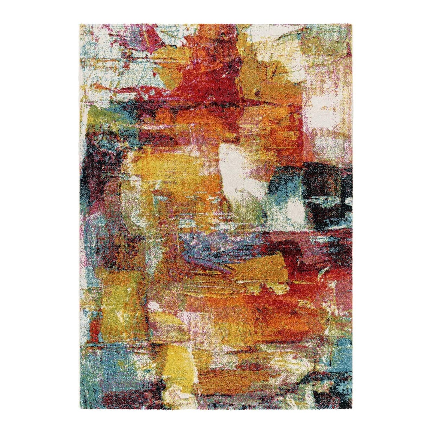 Taracarpet Moderner Designer Kurzflor Teppich bunt Multi fürs Wohnzimmer Schlafzimmer und Kinderzimmer Vision Graffiti 120x170 cm
