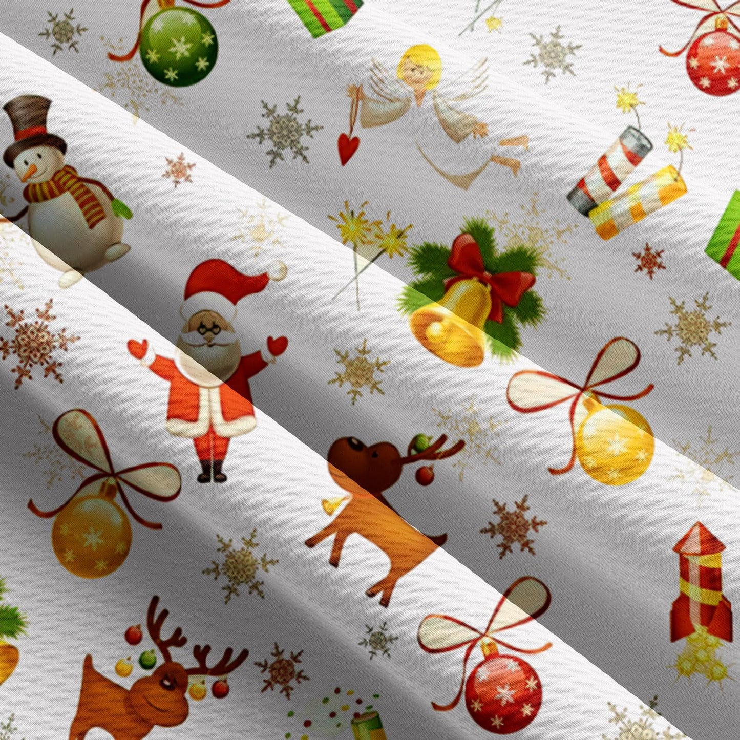 UGZDEA Christmas Bed Linen Set 200 x 200 cm, 3D Christmas Bedding Set with 2 Pillowcases, Santa, Christmas Tree, Deer, Christmas Gift for Teenagers (I, 200 x 200 cm)