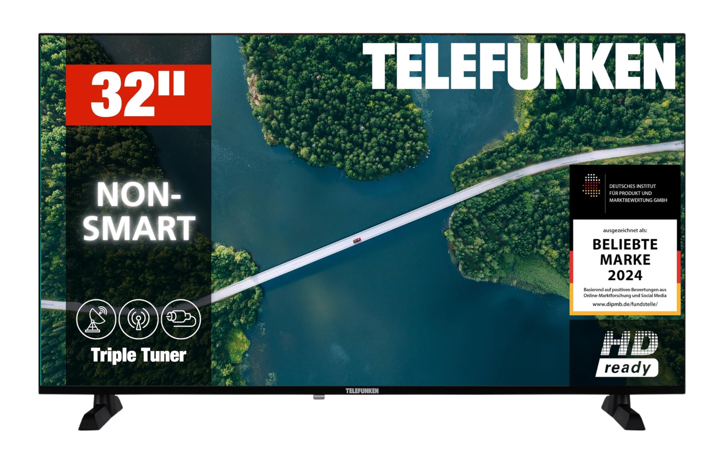 TELEFUNKEN VIDAA D43U790B2CW 4K TV 43 Inch Smart TV UHD, HDR TV with Dolby Vision, Triple Tuner and 6 Months HD+ Including LED TV, Black