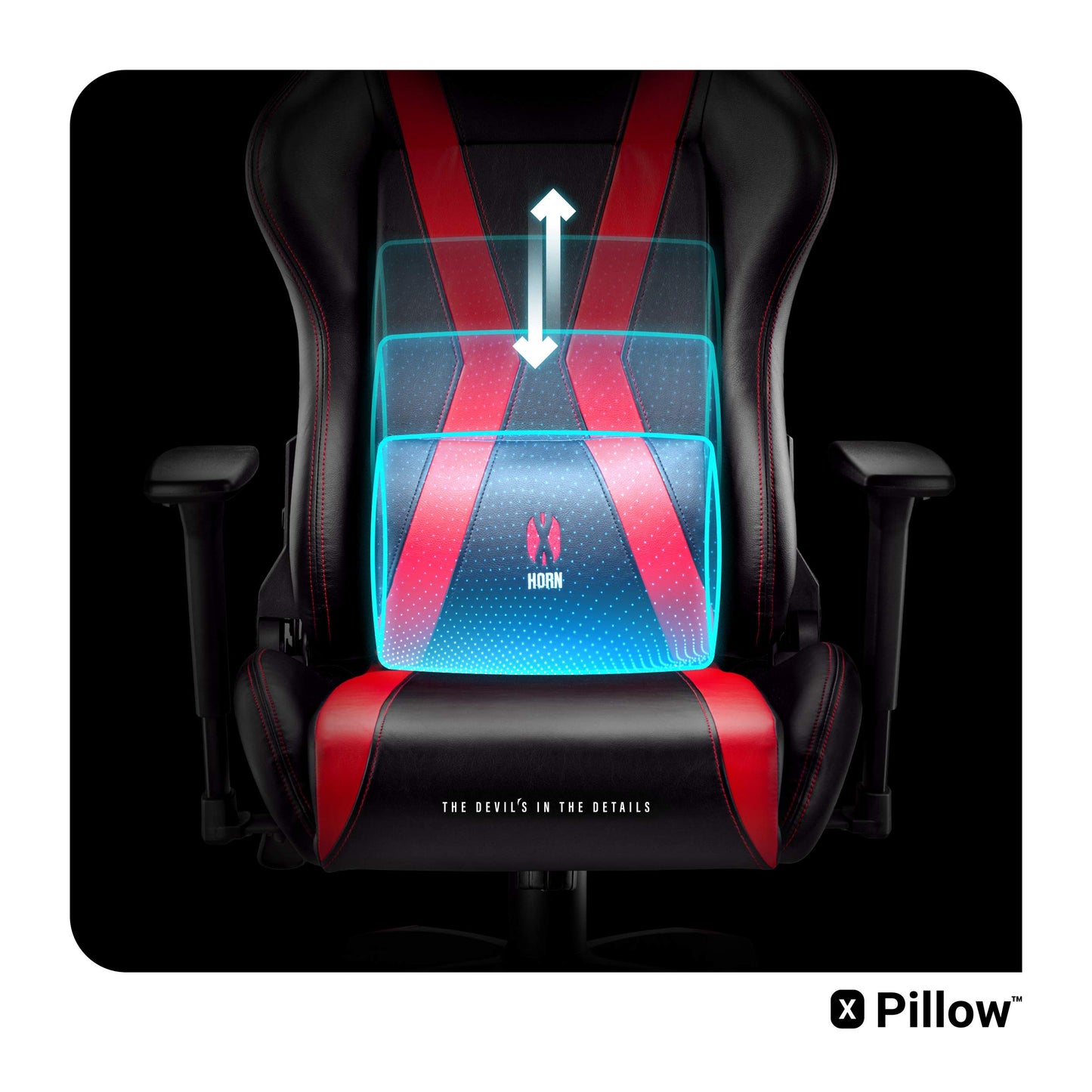 Diablo X-Horn Gaming Office Chair Desk Chair 3D Armrests Ergonomic Design Neck / Lumbar Cushion Imitation Leather Rocker Function