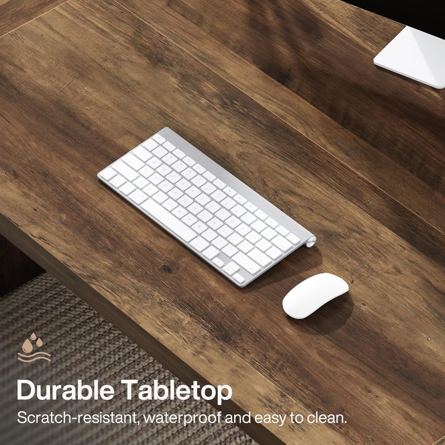 Tribesigns Computer Desk, 180 x 79 x 75 cm, Large Desk, PC Table, Office Table, Work Table, Dining Table, Office Furniture, Computer Desk, Conference Table for Home Office, Rustic Brown