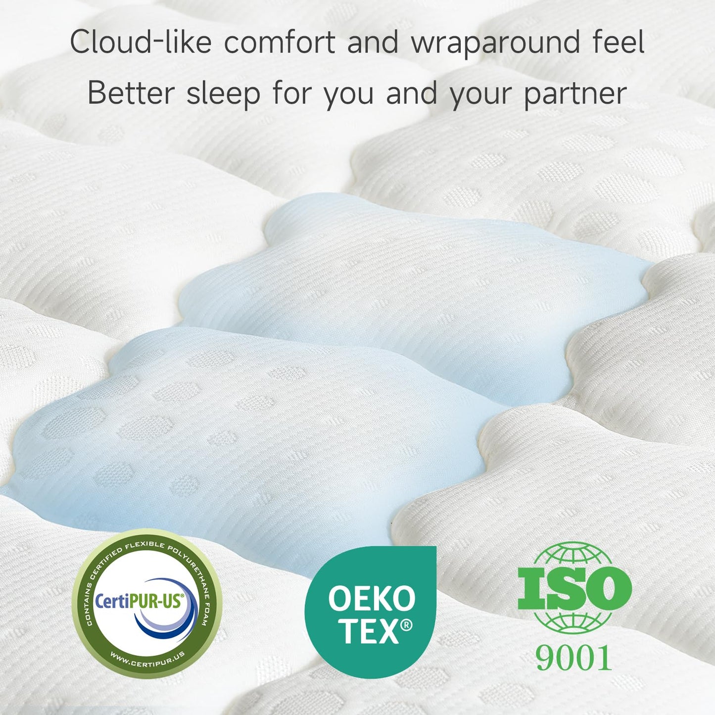 Z-hom Mattress 160 x 200, Height 26 cm 7-Zone Spring Mattress Orthopaedic Pocket Spring Mattress with High-Quality Comfort Foam/Hardness H2 & H3/Back-Relieving / Oeko-Tex Certified
