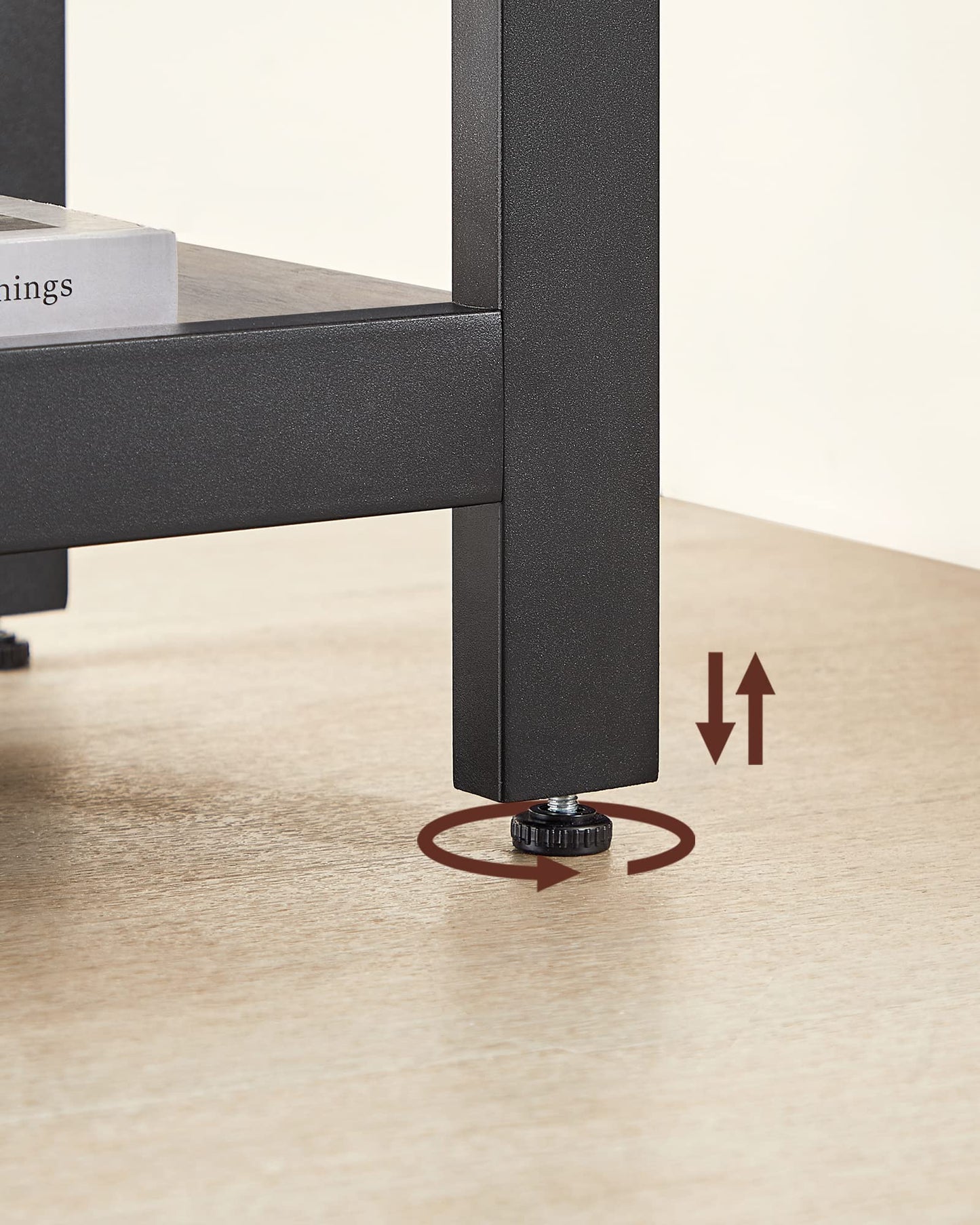 Vasagle L-Shaped Computer Desk, Corner Desk with 2 Shelves