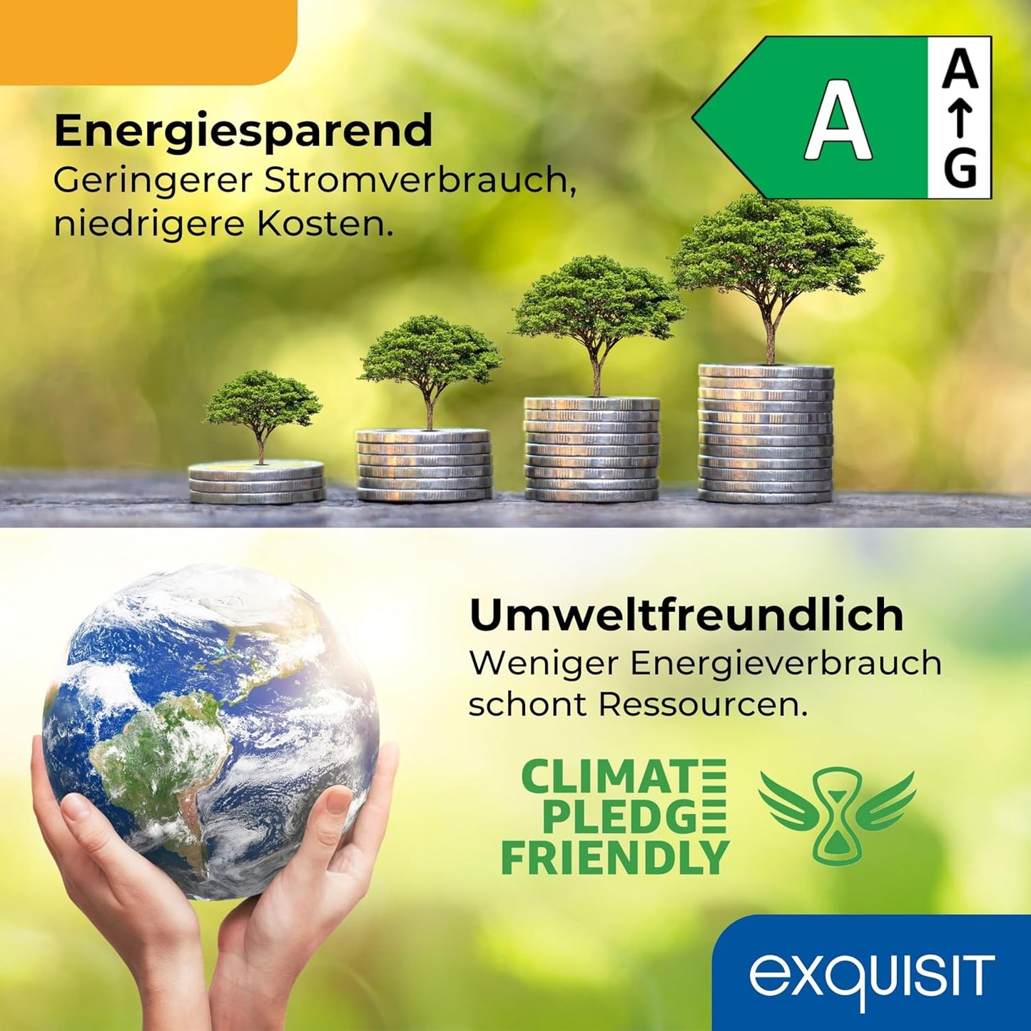 Exquisit Waschmaschine 7kg, Energieeffizienzklasse A, max. 1400 U/Min, Kurzprogramm, Mixprogramm, Startzeitvorwahl (3-24 Std.), Aquastop, 12 Waschprogramme, WA57014-020A weiss