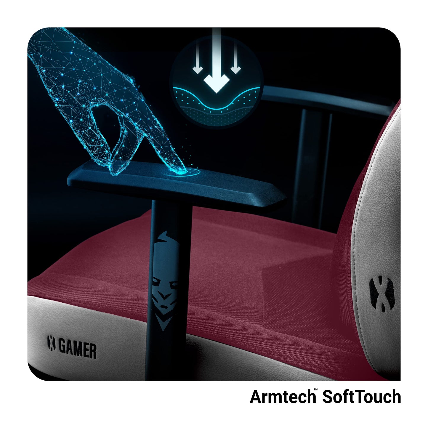 Diablo X-Gamer 2.0 Gaming Chair Office Chair Fabric Cover Ergonomic Design Lumbar Cushion Soft Pad Cushion (Pink-White)