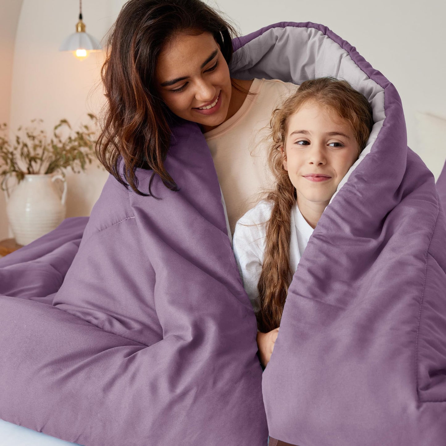 Exclusivo Mezcla 4-Season Duvet 155 x 220 cm, Warm and Light Sleeping Blanket without Cover, Turquoise/Aqua