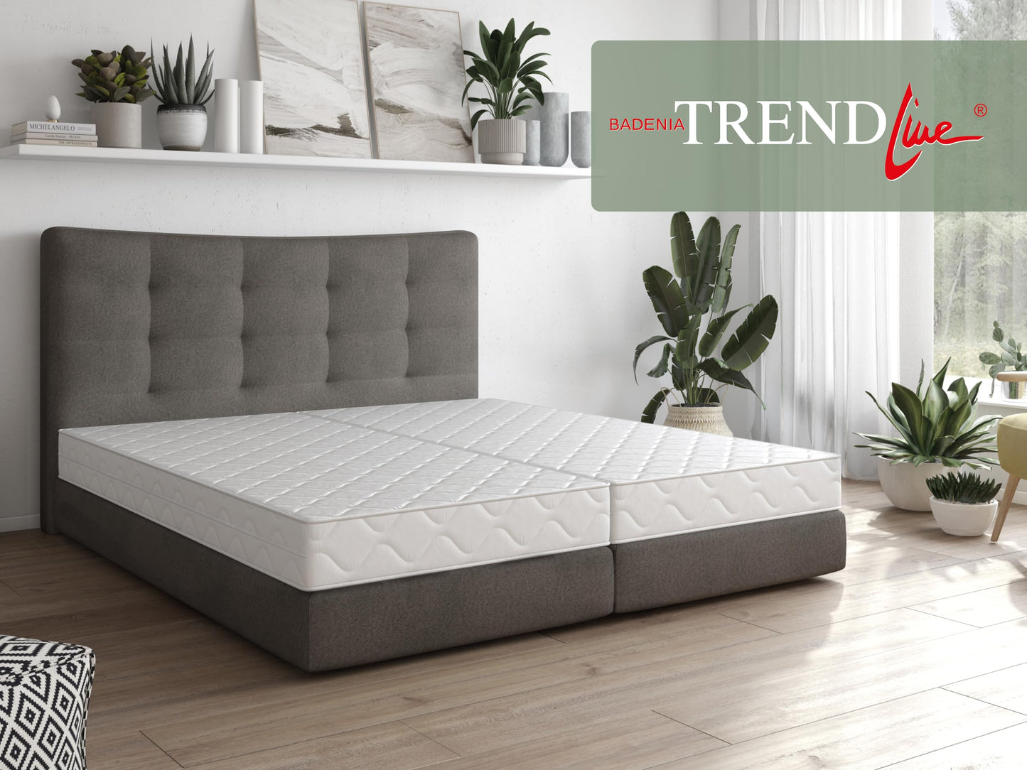 Badenia Trendline BT100 2-in-1 Duo XXL orthopädische 7-Zonen Komfortmatratze, 22 cm hoch, Härtegrad 3 und 4, 140 x 200, Öko-Tex Zertifiziert, produziert nach deutschem Qualitätsstandard