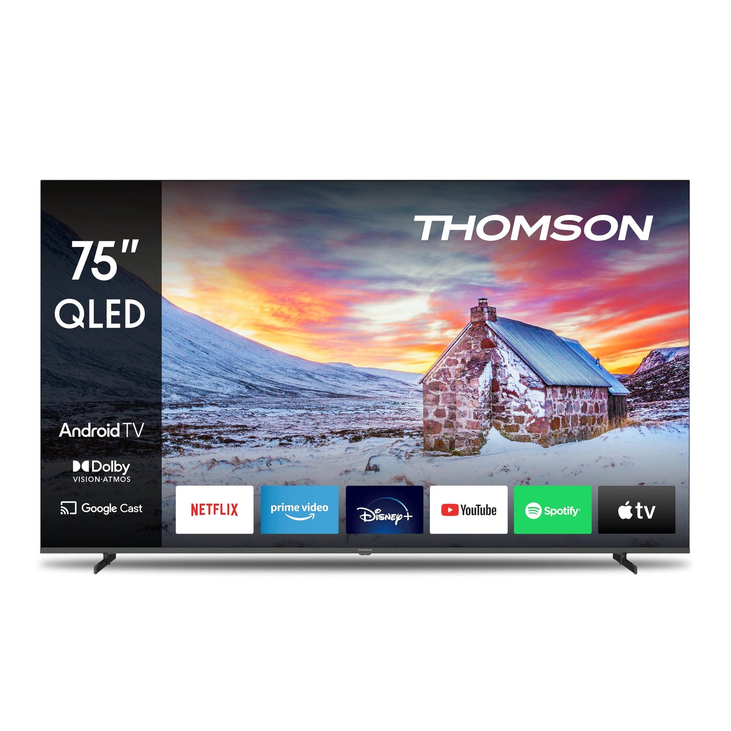 Thomson 43 Zoll (109 cm) 4K Ultra HD Weiß Smart Android TV, Google Assistant, Wi-Fi, Dolby Digital, Bluetooth, Triple-Tuner (Kabel,Satellit,Antenne), HDMI, CI+, A+ Panel – 43UA5S13W