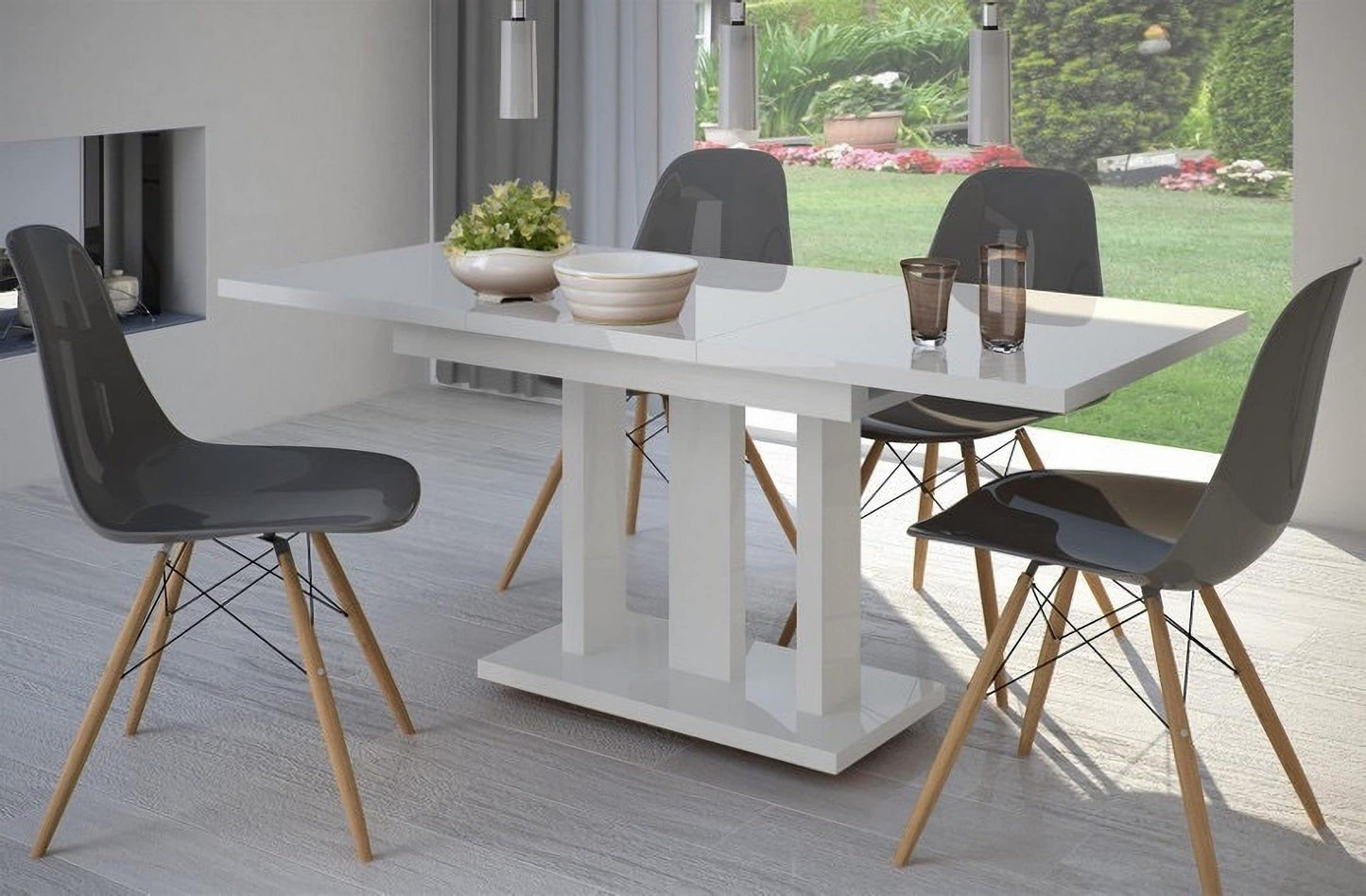 Endo-Moebel Esstisch Appia 130cm - 210cm erweiterbar ausziehbar Säulentisch Küchentisch | Tischbeine Matt (Eiche Craft Gold)