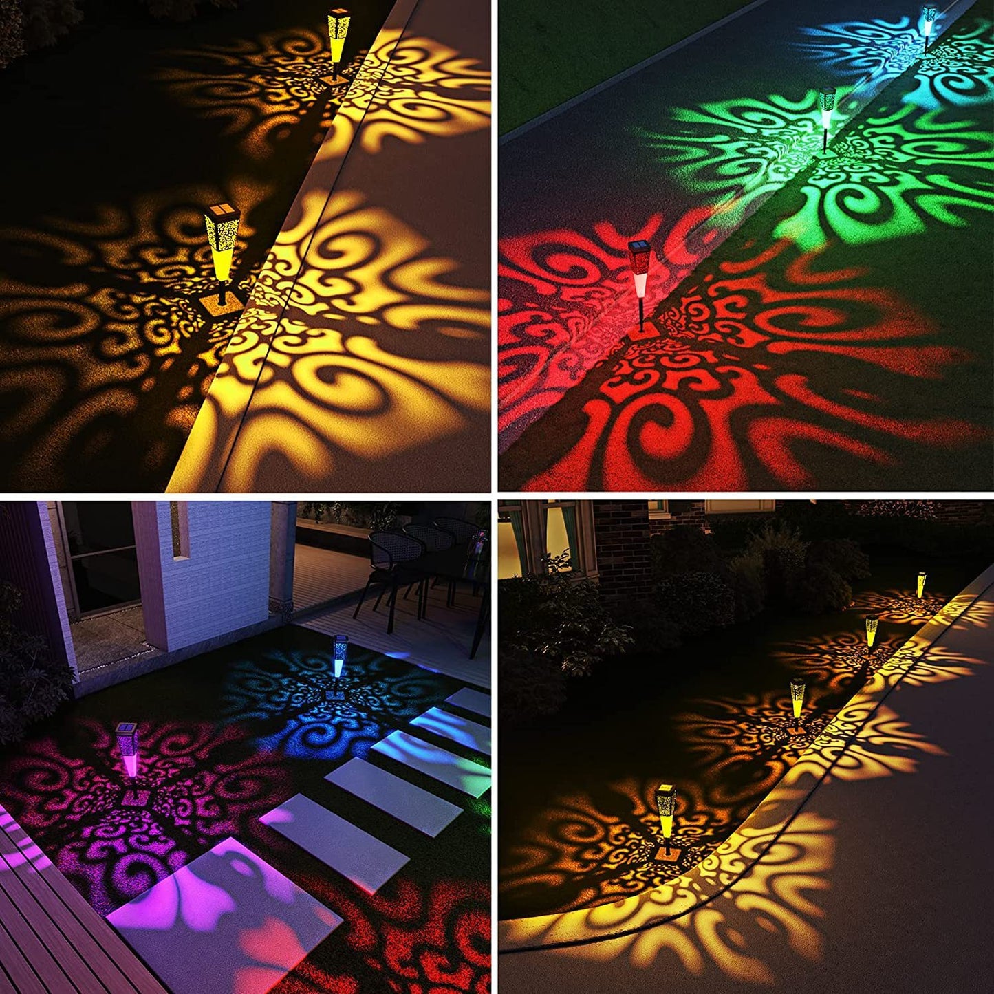 Colorful RGB Solar Garden Landscape Decorative Lamp