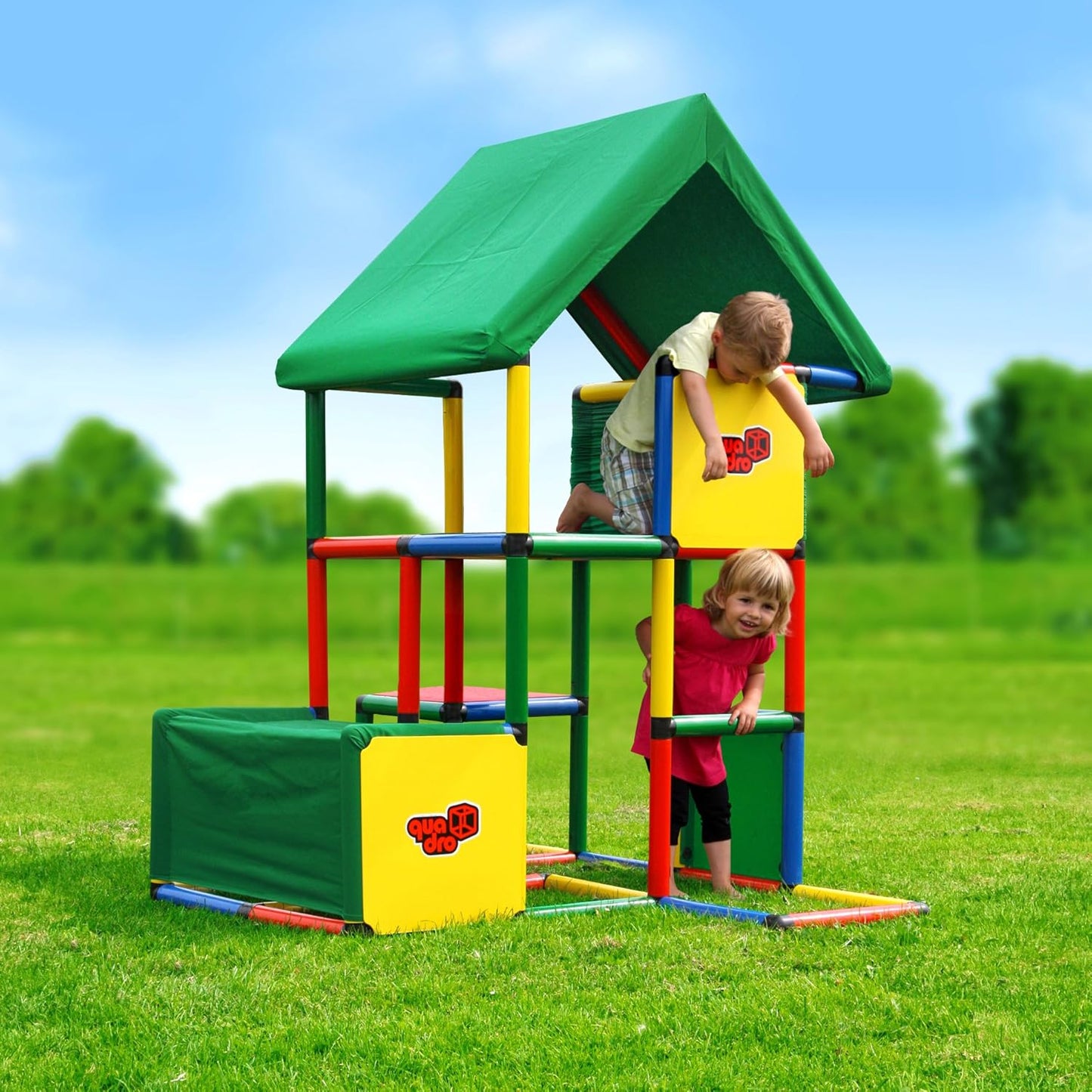 Quadro Universal Baukasten – Modularer Kletterbaukasten für Kinder, 22 Modelle, Ab 6 Monaten, Indoor & Outdoor, Mit Stoffelementen, TÜV-Zertifiziert Classic