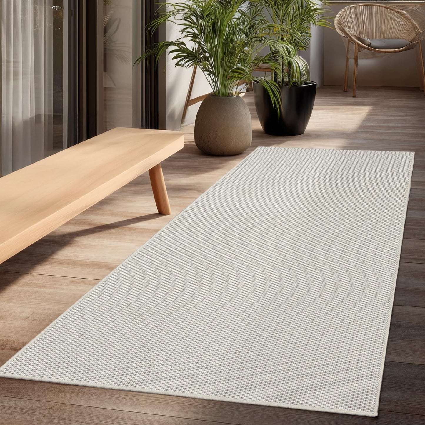 the carpet Mistra - Moderner In- und Outdoor Teppich, perfekt für das Wohnzimmer, Schlafzimmer oder die Terrasse, Wetterfest, langlebig und pflegeleicht, Natur, 300 x 400 cm