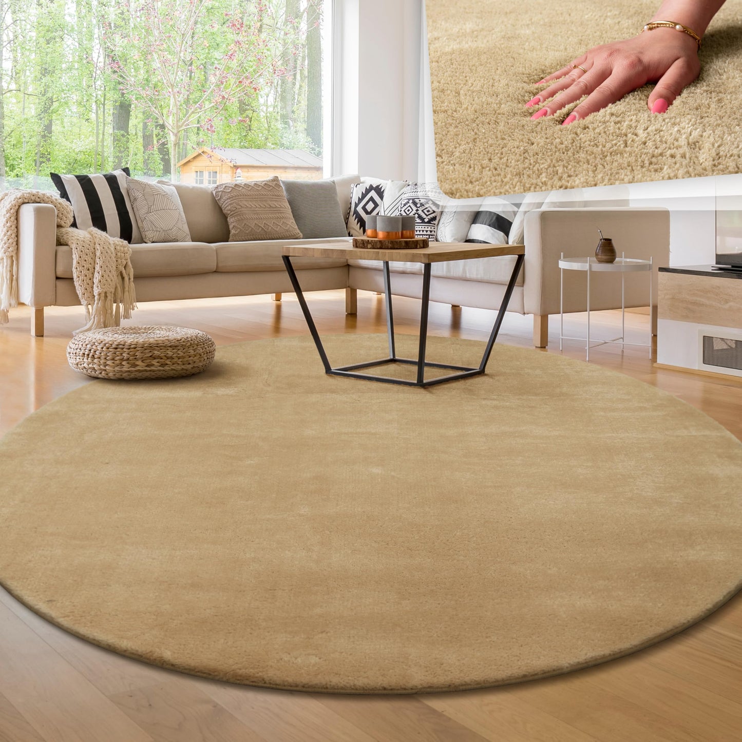 Paco Home Moderner Kuscheliger Wohnzimmer Teppich Kurzflor waschbar flauschig Weich Einfarbig Felloptik zeitlos stilvoll rutschfest pflegeleicht, Grösse:120x170 cm, Farbe:Rosa