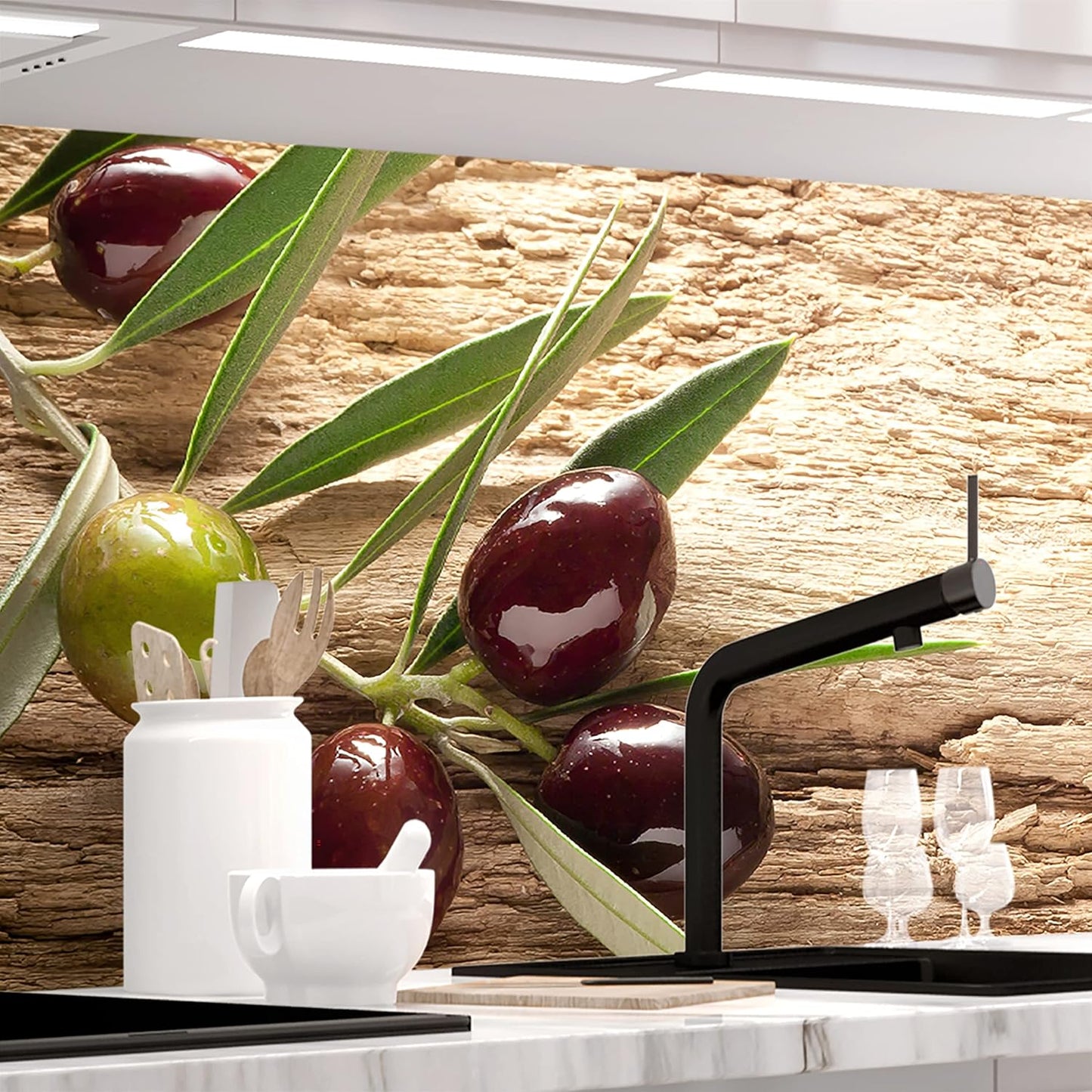 StickerProfis Küchenrückwand selbstklebend Matt-Optik - STEINWAND Ashlar - 1.8mm, Versteift, alle Untergründe, Hart PET Material, Premium 60 x 80cm