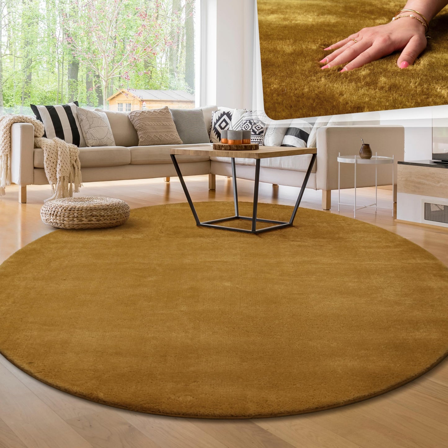 Paco Home Moderner Kuscheliger Wohnzimmer Teppich Kurzflor waschbar flauschig Weich Einfarbig Felloptik zeitlos stilvoll rutschfest pflegeleicht, Grösse:120x170 cm, Farbe:Rosa