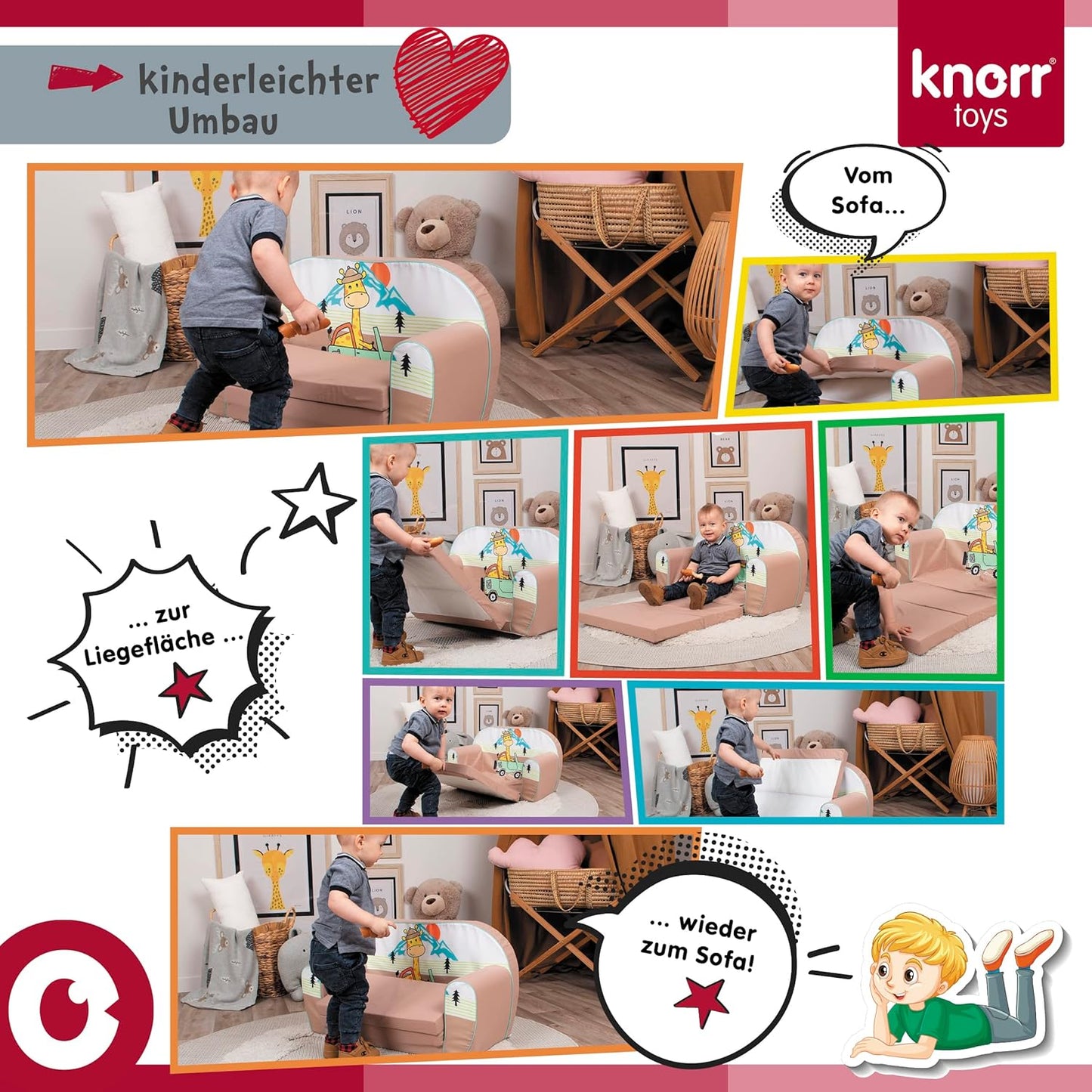 Knorrtoys 75033 Children's Sofa Lucky Bear