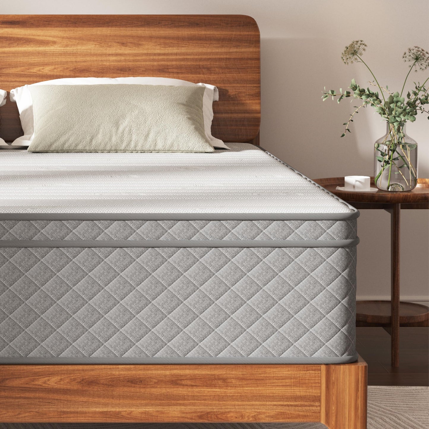 MOLPHIT Mattress 140 x 200 cm, Height 25 cm, Oeko-Tex Certified, Hardness H3 and H4, 7-Zone Pocket Spring Mattress with Comfort Foam, Fabric with Soft, Durable and Skin-Friendly, 140 x 200 x 25 cm