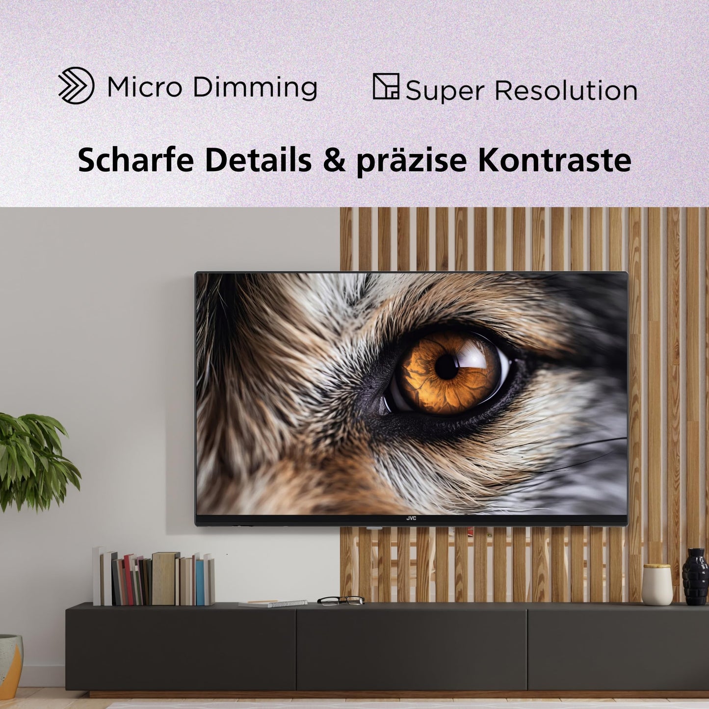 JVC Fernseher 24 Zoll Fire TV HD-Ready Smart TV HDR Fernseher mit Alexa Sprachsteuerung und Triple Tuner, LED TV LT-24VRH3555 (2026)
