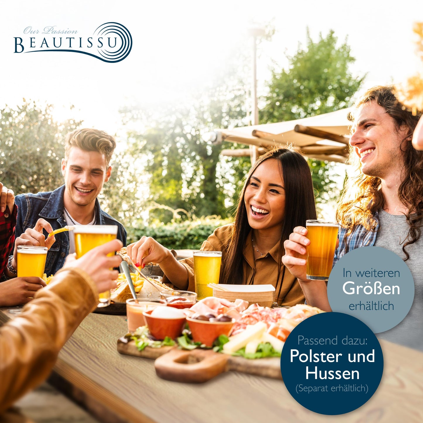 Beautissu 3tlg Bierzeltgarnitur klappbar 170x46 cm Holz - Biertischgarnitur mit Schirmloch Bierbank Bierzeltgarnitur klein - Bierbankgarnitur Biergartengarnitur Festzeltgarnitur Campingtisch Outdoor