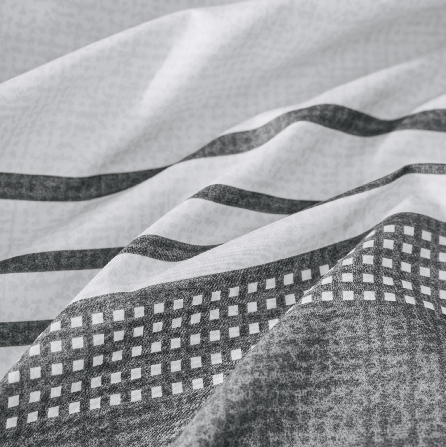 BEDSURE Bettwäsche 135x200 4teilig Bettbezug - Bettwäsche-Sets 135 x 200 cm 2er Set mit 2 Kissenbezüge 80x80cm, ÖKO-TEX Wendebettwäsche Bedding Zweige Grau Muster mit Reißverschluss