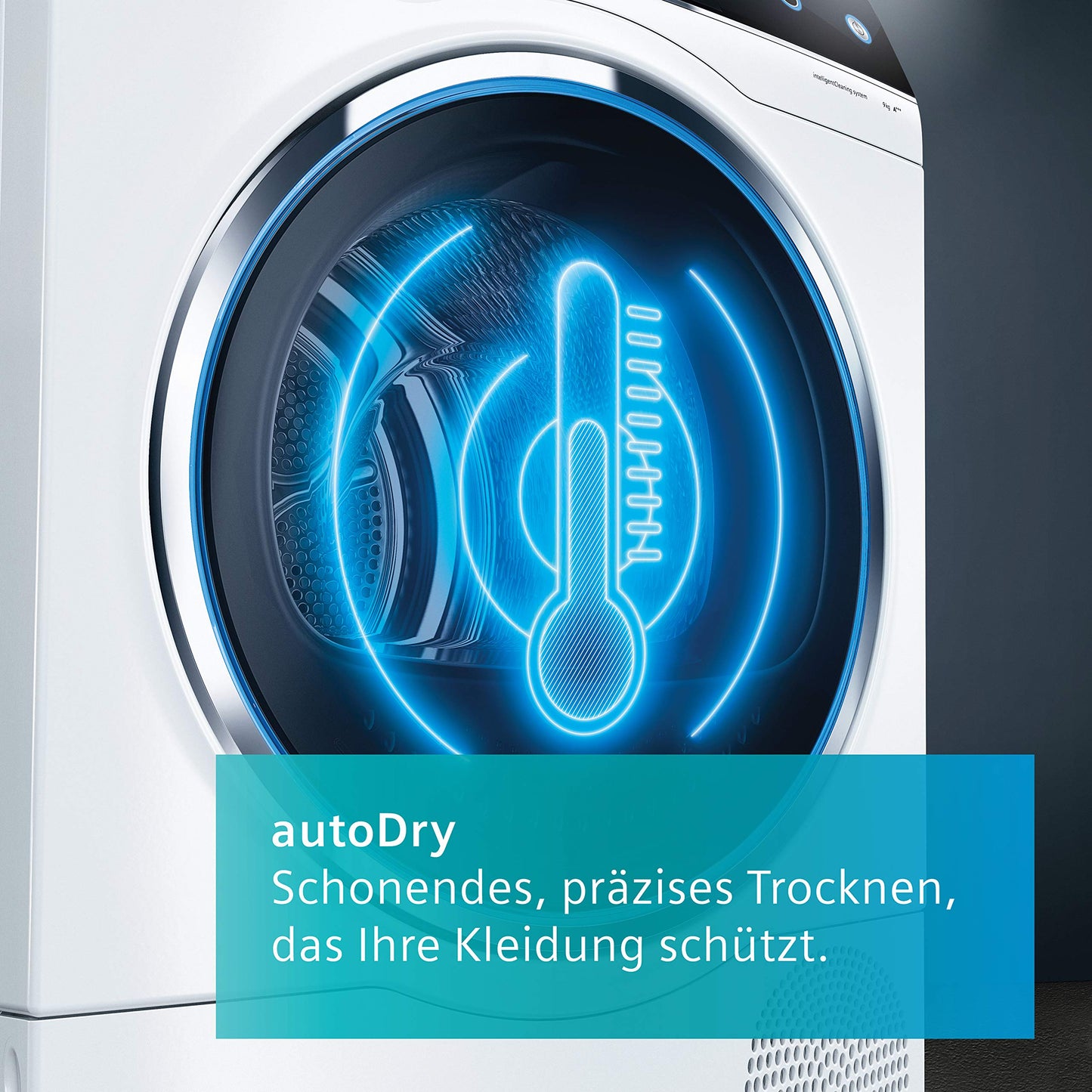 Siemens WQ35G2D00 iQ500 Wärmepumpentrockner für 8 kg Wäsche, 176 kWh pro Jahr, speedPack, autoDry, Outdoor-Programm