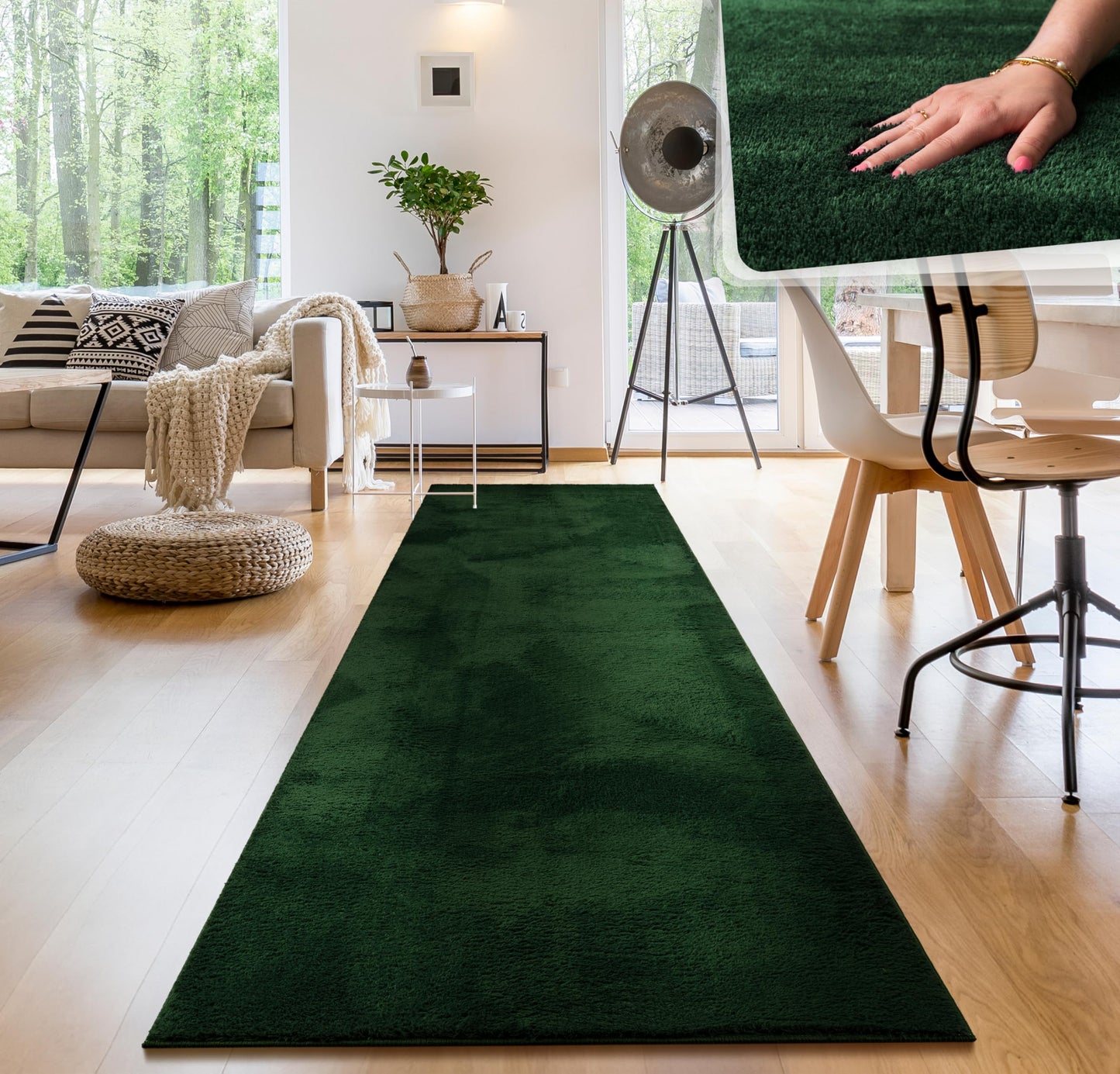 Paco Home Moderner Kuscheliger Wohnzimmer Teppich Kurzflor waschbar flauschig Weich Einfarbig Felloptik zeitlos stilvoll rutschfest pflegeleicht, Grösse:120x170 cm, Farbe:Rosa