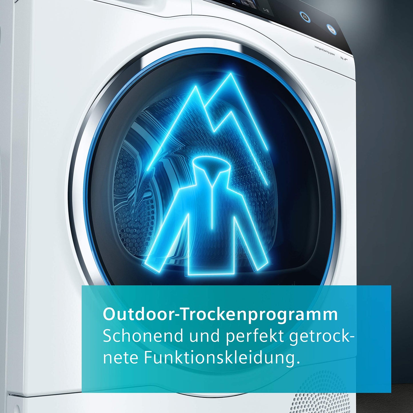 Siemens WQ35G2D00 iQ500 Wärmepumpentrockner für 8 kg Wäsche, 176 kWh pro Jahr, speedPack, autoDry, Outdoor-Programm