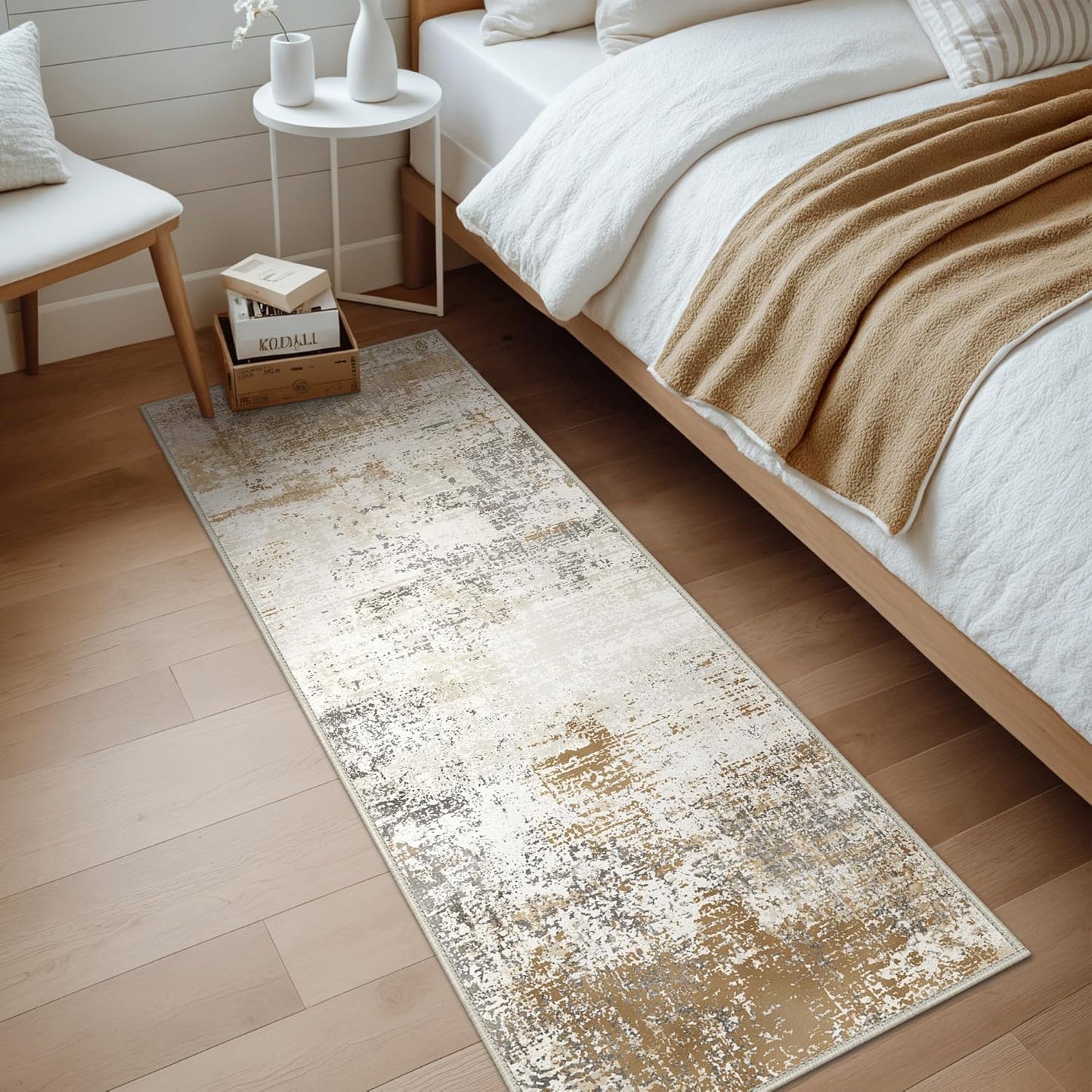 BEIMO Waschbarer Teppich Wohnzimmer, Abstrakt Design Teppich Schlafzimmer Kurzflor, Groß Teppiche rutschfest Weiche für Badezimmer Esszimmer Flur, 120x170cm