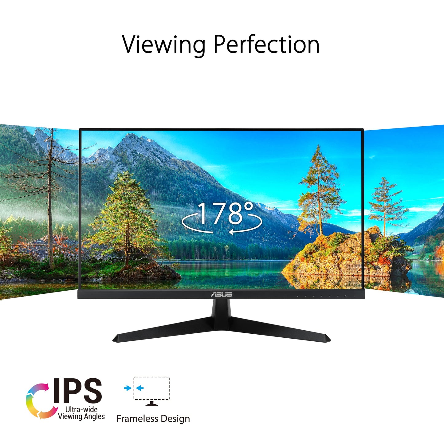 ASUS Eye Care VY279HGR - 27 Inch Full HD Monitor - 120 Hz, 1ms MPRT, AdaptiveSync, GameFast Input - IPS Panel, Vesa 100x100, 16:9, 1920x1080, HDMI, D-Sub