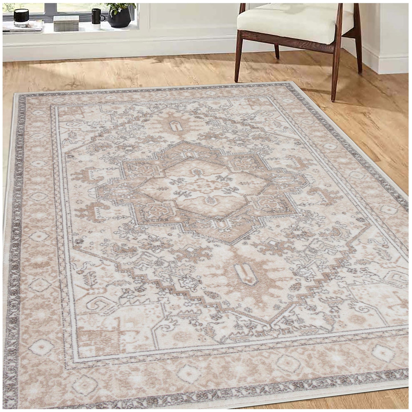 CARPETIA Modern Short Pile Living Room Rug Contour Cut Checked Abstract Grey Black White Turquoise Size 60 x 110 cm