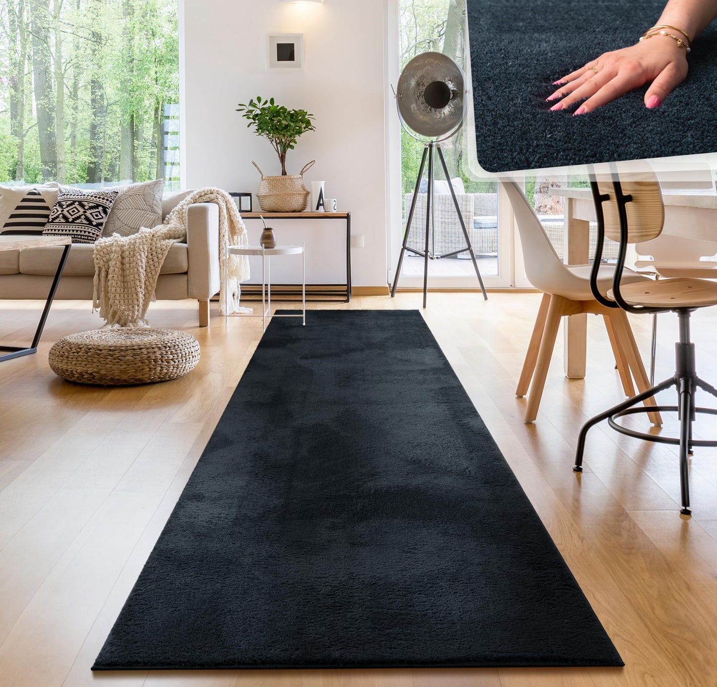 Paco Home Moderner Kuscheliger Wohnzimmer Teppich Kurzflor waschbar flauschig Weich Einfarbig Felloptik zeitlos stilvoll rutschfest pflegeleicht, Grösse:120x170 cm, Farbe:Rosa