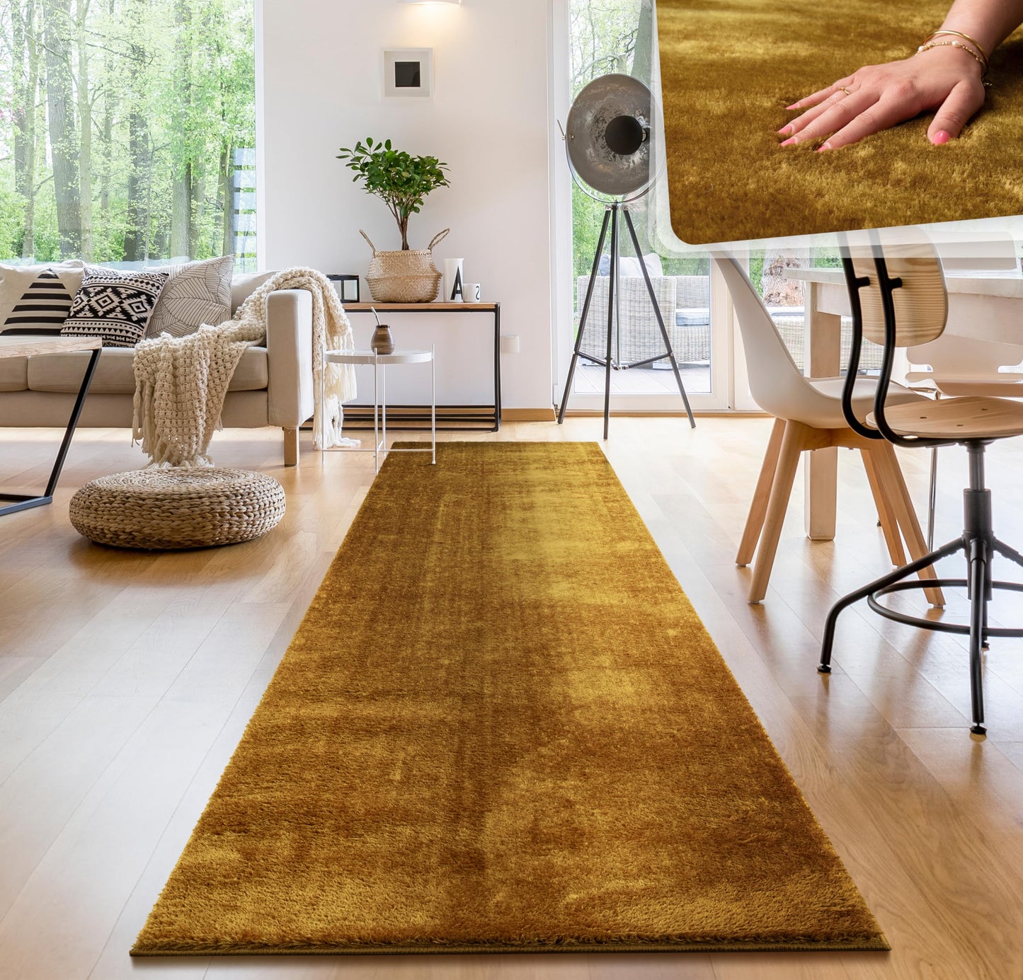 Paco Home Moderner Kuscheliger Wohnzimmer Teppich Kurzflor waschbar flauschig Weich Einfarbig Felloptik zeitlos stilvoll rutschfest pflegeleicht, Grösse:120x170 cm, Farbe:Rosa