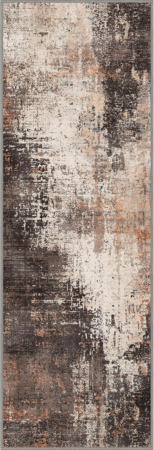 BEIMO Waschbarer Teppich Wohnzimmer, Abstrakt Design Teppich Schlafzimmer Kurzflor, Groß Teppiche rutschfest Weiche für Badezimmer Esszimmer Flur, 120x170cm